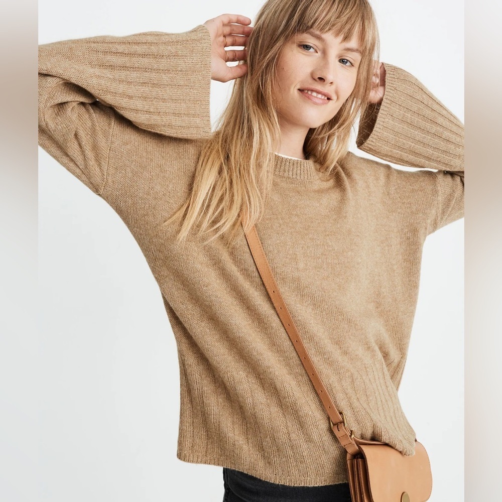 Madewell Ayres Wide-Sleeve Pullover Sweater | size small